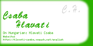 csaba hlavati business card